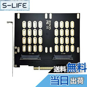 �y���������zNFHK �f���A�� 2X U.2 SFF-8639 SSD - PCIE Express 3.0 Gen3 X8 X16 RAID �J�[�h VROC Raid0 �n�C�p�[�A�_�v�^�[