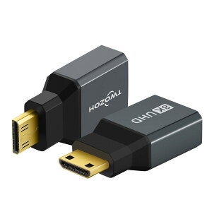 �y���������zTwozoh 8K Mini HDMI�A�_�v�^�[ (2�p�b�N) 2.1 �~�j HDMI�I�X-�W��HDMI���X�A�_�v�^�[ �R���o�[�^�[ 8K@60Hz 4K@144Hz 2K@240Hz �K�i���������s��