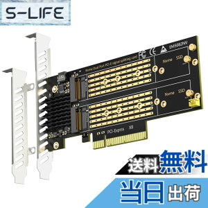 �y���������zGLOTRENDS PA21 2����M.2 PCIe �ϊ��A�_�v�^, PCIe 4.0 x8 �C���^�[�t�F�[�X, PCIe ����@�\�ɔ�Ή�, M.2 NVMe �\�t�g RAID �ɑΉ�