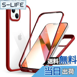 �y���������zMQman iPhone13mini �P�[�X �O�ʃK���X+�w�ʃK���X 360°�S�ʕی� 100����ʃ^�b�`���x �ϏՌ� �����K���X �t�����g+�o�b�N�v���[�g �y�� ���C�����X�[�d�Ή� �O�� ���� �J�o�[ (iphone13mi