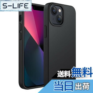�y���������zJETech iPhone13 mini �V���R���P�[�X(5.4�C���`��p) �V���L�[�\�t�g�^�b�`�t���{�f�B�ی�P�[�X �}�C�N���t�@�C�o�[���C�j���O�t���ϏՌ��J�o�[ (�u���b�N)