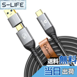 �y���������zGiGimundo USB 3.2 Gen 2x2 �P�[�u�� 2-in-1 USB-A/C to USB-C�y20gbpS�����f�[�^�]�� 4K 100W�}���[�d 4K@60Hz�f���o�� PD�Ή� �zThunderbolt 3/MacBook/iPad Pro/Switch��Type-C�@��Ή�(2m)