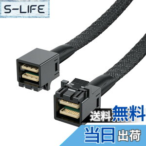 �y���������z10Gtek ���� Mini SAS HD SFF-8643 �P�[�u��, �T�C�h�o���h�t��, 0.3���[�g��, �܂肽���ݎ�, �t���L�V�u��