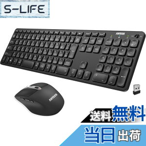 �y���������zArteck 2.4G�������C�����X �L�[�{�[�h �}�E�X �Z�b�g �y�� ���^ Type-C �[�d�� �t���T�C�Y �L�[�{�[�h �}�E�X �R���s���[�^�[�A�f�X�N�g�b�v�APC�A���b�v�g�b�v�AWindows 11/10/8/7�Ƃ�