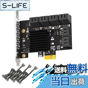 �y���������zGLOTRENDS SA3112-C 12�|�[�g���݃{�[�h PCIe X1 SATA�g���J�[�h�ASATA����ѓd���P�[�u���t���AWindows�ALinux�AMac OS�ANAS�Ή�