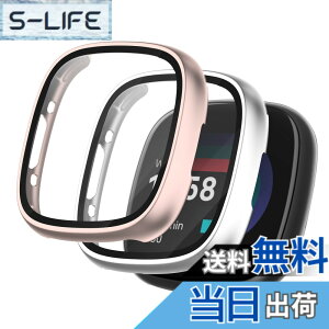 �y���������zSeltureone �y2�Z�b�g�z Fitbit versa4 / Fitbit sense2�p �ی�P�[�X �[�d�Ή� PC�t���[��+�����K���X�t�B���� ��̉� �������� �E���ȒP �ϏՌ� ���h�~ �c������ �ϐF�h�~ �����ߗ��i��