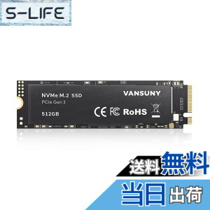 �y���������zVansuny ����SSD 512GB PCle 3.0 NVMe M.2 SSD �ő�3000MB/�b 3D NAND NVMe M.2 2280 �����\���b�h �X�e�[�g �h���C�u PCIe SSD ��荂���� PC �ƃ��b�v�g�b�v�p
