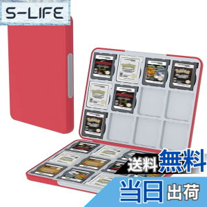 �y���������zPGRTYOF 3DS/DS �J�[�h�P�[�X 24 �����[ NS/3DSXL/2DS/2DSXL/DSi �Ή� �Q�[���J�Z�b�g�����|�[�`�w�ԐF�x