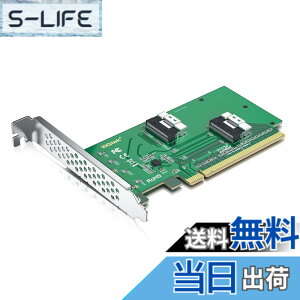 �y���������z10Gtek PCIe to SFF-8654 �A�_�v�^�[�J�[�h,U.2 NVMe SSD,PCIe4.0 X16,(2x) 8i SFF-8654