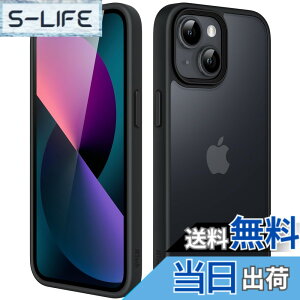�y���������zJETech �}�b�g�P�[�X iPhone 13 Mini 5.4�C���` �ϏՌ����~���^���[�O���[�h�̗����h�~ ������̔������̔w�ʓd�b�J�o�[ �w��h�~ (�u���b�N)