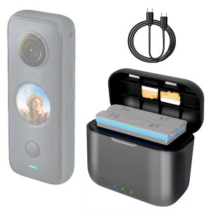 �y���������zLINGHUANG Insta360 ONE X2 �o�b�e���[�[�d�� ONE X2 �}���[�d��Insta360 ONE X2 �[�d�� PD2.0/PD3.0�T�|�[�gONE X2 �o�b�e���[�����[�d�n�u insta 360 one x2�J�����A�N�Z�T���[�p