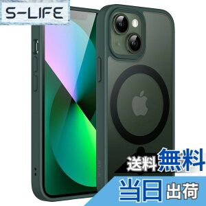 �y���������zJETech iPhone 13 mini 5.4�C���`�p �}�O�l�b�g �P�[�X MagSafe�ɑΉ� �������̃}�b�g�w�� ���^ �ϏՌ� �J�o�[ (�Z���ΐF)