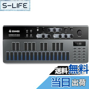 �y���������zDonner �V���Z�T�C�U�[ Essential B1 �A�i���O �x�[�X �V�[�P���T�[ 128�p�^�[�� LED�X�N���[�� MIDI IN/OUT�[�q���� �o�b�N���C�g USB�� ���y���� ���{��������t