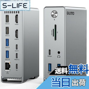 �y���������zGIISSMO Macbook Pro/Air��p 14-IN-2 �h�b�L���O�X�e�[�V���� Type c Dock 3��ʃ��[�h �g���v���f�B�X�v���C�Ή� MST�@�\ 4K��60Hz HDMI�|�[�g 100W�o�� 10Gbps USB-A�|�[�g USB-C�|�[�g USB3.2 Gen2�Ή� 
