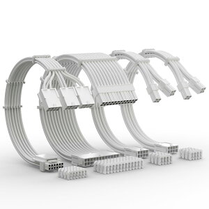 �y���������zAsiaHorse PCIE5.0 12VHPWR �X���[�u�P�[�u���A16(12+4)�s��PCIE/24 �s�� ATX/2*8(4+4) �s�� EPS �����P�[�u��PC�APSU �X���[�u�P�[�u���Apc �P�[�u�� GPU 3090Ti ����� RTX 4000 �V���݊�������A30CM�A