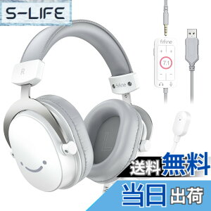�y���������zFIFINE �Q�[�~���O�w�b�h�Z�b�g 7.1�T���E���h�T�E���h �L�� 3.5mm/USB�ڑ� 50mm�h���C�o�[ �E�����S�w�����}�C�N�t�� PC/�X�}�z/Nintendo Switch/PS4/PS5�ɑΉ� ���ʒ��߉\ ���^ �Q�[�� 