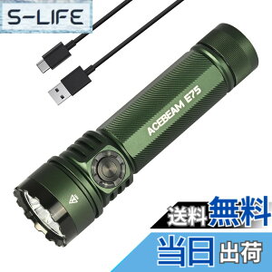 �y���������zACEBEAM E75 �����d�� �������F�� CRI90 �����F 5000K LED�t���b�V�����C�g 3000���[���� ���P�x ���� �n���f�B���C�g ���[�N���C�g USB-C�[�d�� IP68�h�� ���^ �L�����v �o�R �{���~�� �h��