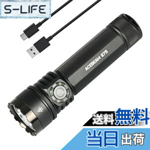 �y���������zACEBEAM E75 ���邢�����d�� LED�t���b�V�����C�g 4500���[���� ���P�x ���� USB-C�[�d�� IP68�h�� ���^ �n���f�B���C�g ���[�N���C�g �L�����v �o�R �{���~�� �h�� ��d�΍� �ً}�p