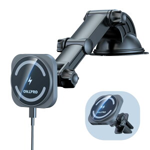 �y���������zOHLPRO Mag-Safe�Ή� �ԍڃX�}�z�z���_�[ �}�O�l�b�g 15W ���C�����X�[�d�� �z��&�L�k�A�[�� iphone16/15/14/13/12�V���[�Y�œK iphone�V���[�Y/Sony Xperia/Sumgsung Galaxy�Ȃǋ@��ɂ��Ή� �X�}�z