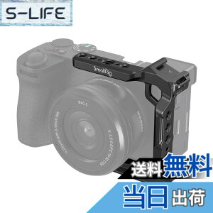 �y���������zSmallRig �J�����p�n�[�t�P�[�W �P�[�W�T�|�[�g Sony Alpha 6700 / 6600 / 6500 / 6400�p �A���J�^�C�v�p�N�C�b�N�����[�X�v���[�g���� �V���[�}�E���g�t���J�����r�f�I�P�[�W 1/4''-20 & 3/8''-