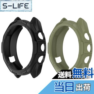 �y���������zSHEAWA for Garmin�K�[�~�� Approach S70 47mm �P�[�X �J�o�[ 2�Z�b�g TPU�S�� �ی�P�[�X �݊��i �ی�J�o�[ �ϏՌ� �A�N�Z�T���[ (�u���b�N+�A�[�~�[�O���[��)