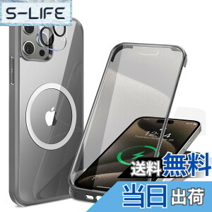 �y���������z�y���ʋ����K���X�E���ٓI�ȑϏՌ����zHAUTRKBG iPhone 15 Pro Max �p �P�[�X �N���A �S�ʕی� [MagSafe�Ή�] [�J�����t�C������]�M�����Ȃ� �\�t�gTPU�o���p�[ �}�O�Z�[�t ���C�����X
