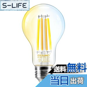 �y���������zDiCUNO LED�d�� E26���� 60W�`���� �t�B�������g�d�� 6W 800lm ���� ���F �d���F �����F �����F �S�����^�C�v �����R���Ȃ� �G�W�\�� �N���A�^�C�v �ȃG�l PSE�F�؍ς� A60 1��