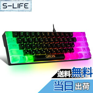 �y���������zCHONCHOW �Q�[�~���O�L�[�{�[�h ���^ 68�L�[60%���^�f�U�C�� ���� PS4/PS5�Ή� ����L�[�{�[�h RGB�o�b�N���C�g �e���L�[���X �L�[�{�[�h �p��z�� USB�L�� Windows 10/8/7/xp/VISTA PC/�m�[�g