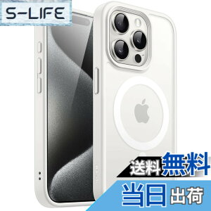 �y���������zJETech iPhone 15 Pro 6.1�C���`�p �}�O�l�b�g �P�[�X MagSafe�ɑΉ� �������̃}�b�g�w�� ���^ �ϏՌ� �J�o�[ (�z���C�g)