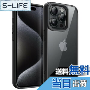 �y���������zJETech iPhone 15 Pro Max 6.7�C���`�p (15ProMax) �P�[�X �ϏՌ��X�}�z�o���p�[�J�o�[ �\���b�h�J���[ �}�b�gTPU�t���[�� �����h�~ �N���A�o�b�N (�u���b�N�`�^�j�E��)