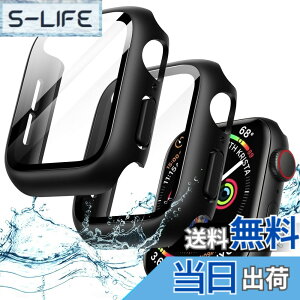 �y���������zJETech Apple Watch SE 3/2/1 (2025/2022/2020) / Series 6 5 4 44mm�p �h���P�[�X �t���ی�t�B�����t�� �����K���X�t�B�������� �n�[�hPC�o���p�[ �S�ʕی�J�o�[ 2�Z�b�g (�u���b�N)