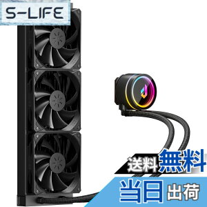 �y���������zupHere �ȈՐ���CPU�N�[���[ 360mm���W�G�[�^�[ ����V�X�e�� 120mmPWM�t�@��3�� �É� ARGB LED�w�b�h���� �yP360K�z �c