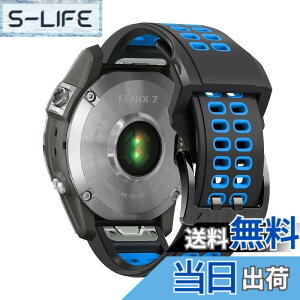 �y���������zQuickFit 26mm �ւ��o���h QuickFit 26mm - Garmin Fenix 8 51mm/Fenix 7X Pro/Instinct 2X/Fenix 7X/6X GPS/6X Pro/6X Sapphire GPS/5X GPS/5X Plus �Ή� �V���R���� �T�C�Y���߉\ �e�͐� �����x���g (blue)