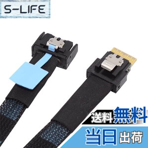 �y���������zNFHK PCI-E 5.0 Mini Cool Edge IO MCIO PCI-E 4i 38�s�� �I�X - SFF-8654 �X�������C�� 4X �G�N�X�e���_�[�P�[�u�� 50cm