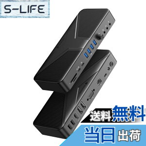 �y���������zYottamaster USB C �h�b�L���O�X�e�[�V���� 20 in 1 Type C Dock 4��ʏo�� 4K HDMI/DP/VGA�o�� 10Gbps USB3.2 GEN2 PD60W&18W�[�d�|�[�g/RJ45/3.5mm �I�[�f�B�I+�}�C�N+ 2-in-1/USB-A/USB-C/SD&TF�J�[�h�X���b�g��