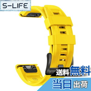 �y���������z[YOCAHU] QuickFit 22 mm �o���h �����p for GARMIN(�K�[�~��) Fenix 7 Pro Solar/Approach S70 47mm/Forerunner 965 �Ή� �X�g���b�v �V���R�� �x���g �_�炩�� �h���� �K�[�~�� �p �����o���h (yellow)