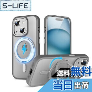 �y���������zQUEASON�yiPhone 15 �p MagSafe�Ή� �P�[�X�z360°��]�X�^���h ���C�����X�[�d�Ή� �����ӂ���15 �p �P�[�X �����O�t�� �ČRMIL�K�i �X�}�z�P�[�X iphone 15 �p magsafe �������� �����h�~ ��