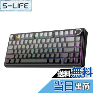 �y���������zEPOMAKER x Aula F75 �Q�[�~���O�L�[�{�[�h �K�X�P�b�g ���J�j�J���L�[�{�[�h 5�w�p�b�h���m�u�t�� 75% ���C�����X �z�b�g�X���b�p�u�� Bluetooth/2.4GHz/USB-C RGB �Z�K�F�؎擾 (Black Gradient, 