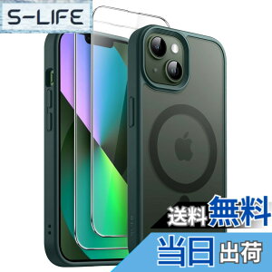 �y���������zJETech 3 in 1 iPhone 13 mini 5.4 �C���`�p �}�O�l�b�g �P�[�X 2�������K���X�t�B�����t�� MagSafe�Ή� �������}�b�g�o�b�N �ϏՌ��X�}�z�J�o�[ (�_�[�N�O���[��)