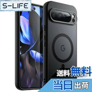 �y���������zJETech Google Pixel 9 Pro XL 2024�p �}�O�l�b�g�P�[�X MagSafe�Ή� �������}�b�g�o�b�N �ϏՌ��X�}�z�J�o�[ (�u���b�N)