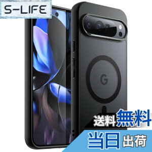 �y���������zJETech Google Pixel 9/9 Pro 2024�p �}�O�l�b�g�P�[�X MagSafe�Ή� �������}�b�g�o�b�N �ϏՌ��X�}�z�J�o�[ (�u���b�N)