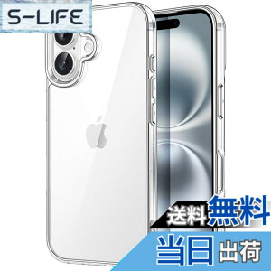 �y���������zJETech iPhone 16 Plus 6.7�C���`��p �P�[�X ���΂݂Ȃ� �Ռ��z�� �o���p�[�J�o�[ �����h�~ �N���A�o�b�N (�N���A)