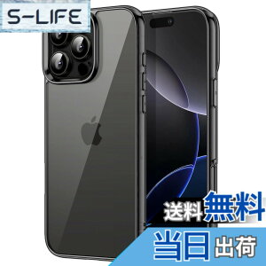 �y���������zJETech iPhone 16 Pro 6.3�C���`�p �P�[�X ���΂݂Ȃ� �Ռ��z�� �o���p�[�J�o�[ �����h�~ �N���A�o�b�N (�u���b�N)