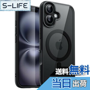�y���������zJETech iPhone 16 Plus 6.7�C���`�p �}�O�l�b�g �P�[�X MagSafe�ɑΉ� �Ռ��z�� �o���p�[�J�o�[ �\���b�h�J���[�}�b�gTPU�t���[�� �����h�~ �N���A�o�b�N (�u���b�N)