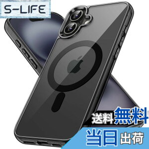 �y���������zJETech iPhone 16 Plus 6.7�C���`�p �}�O�l�b�g �P�[�X MagSafe�Ή� �Ռ��z�� �o���p�[�J�o�[ �����h�~ �N���A�o�b�N (�u���b�N)