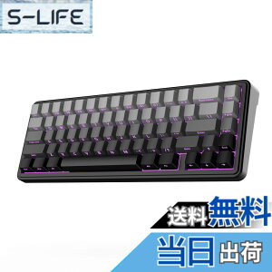 �y���������zEPOMAKER x AULA F65 65%���C�����X���J�j�J���L�[�{�[�h �z�b�g�X���b�v�Ή��K�X�P�b�g�J�X�^���Q�[�~���O�L�[�{�[�h 5�w�p�b�h RGB�o�b�N���C�g Bluetooth/2.4GHz/USB-C �����ς݃��j�A�X