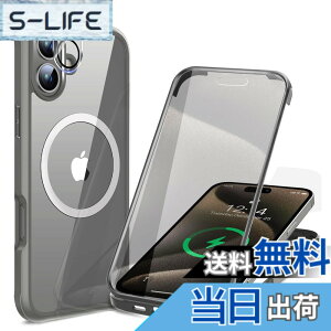 �y���������z�y���ʋ����K���X�E���ٓI�ȑϏՌ����zHAUTRKBG iPhone 16 Plus �p �P�[�X �N���A �S�ʕی� [MagSafe�Ή�] [�J�����t�C������] ���^�b�`�p�l�����x �}�O�Z�[�t ���C�����X�[�d�Ή� ��