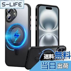 �y���������zPRODELI �P�[�X For iPhone 16 Plus ��p �J�o�[ �N���A 360°��]�X�^���h MagSafe�Ή� �ČRMIL�K�i �ϏՌ� �w��h�~ ���C�����X�[�d�Ή� �����h�~ �����Y�ی� �C�菝�h�~ �����O �}�O�l�b