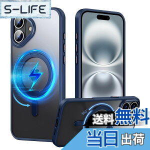 �y���������zPRODELI �P�[�X For iPhone 16 Plus ��p �J�o�[ �N���A 360°��]�X�^���h MagSafe�Ή� �ČRMIL�K�i �ϏՌ� �w��h�~ ���C�����X�[�d�Ή� �����h�~ �����Y�ی� �C�菝�h�~ �����O �}�O�l�b