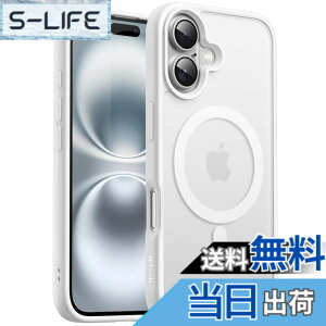 �y���������zJETech iPhone 16 Plus 6.7�C���`�p �}�O�l�b�g �P�[�X MagSafe�ɑΉ� �������̃}�b�g�w�� ���^ �ϏՌ� �J�o�[ (�z���C�g)